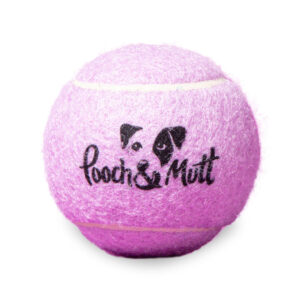 Pooch & Mutt Pink Tennis Ball – Soft & Durable